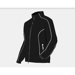 FootJoy Womens Dry Joys Zip Pockets Golf Rain Jacket Size Medium Black SP EXC